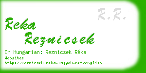 reka reznicsek business card