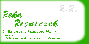 reka reznicsek business card